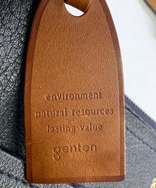 genten（ゲンテン）genten (ゲンテン) genten　ブラック　レザーショルダーバッグ ブラックの古着・服飾アイテム