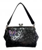 ANNA SUIアナスイ）の古着「ANNA SUI　エリス　がま口ショルダーバッグ」｜ブラック