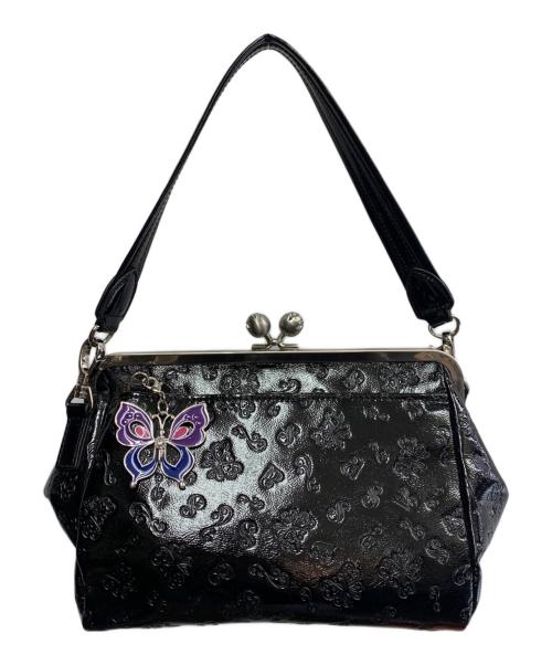ANNA SUI（アナスイ）ANNA SUI (アナスイ) ANNA SUI　エリス　がま口ショルダーバッグ ブラックの古着・服飾アイテム