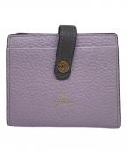 PELLE BORSAペレボルサ）の古着「PELLE BORSA　2つ折り財布」｜ダークブラウン×ラベンダー