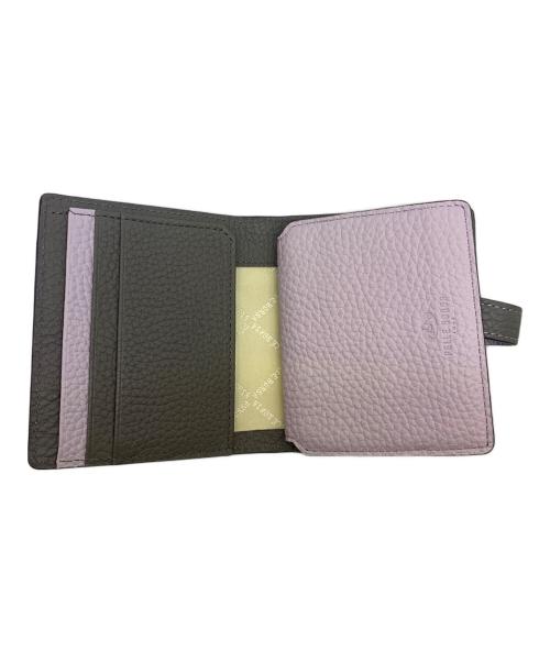 PELLE BORSA（ペレボルサ）PELLE BORSA (ペレボルサ) PELLE BORSA　2つ折り財布 ダークブラウン×ラベンダーの古着・服飾アイテム