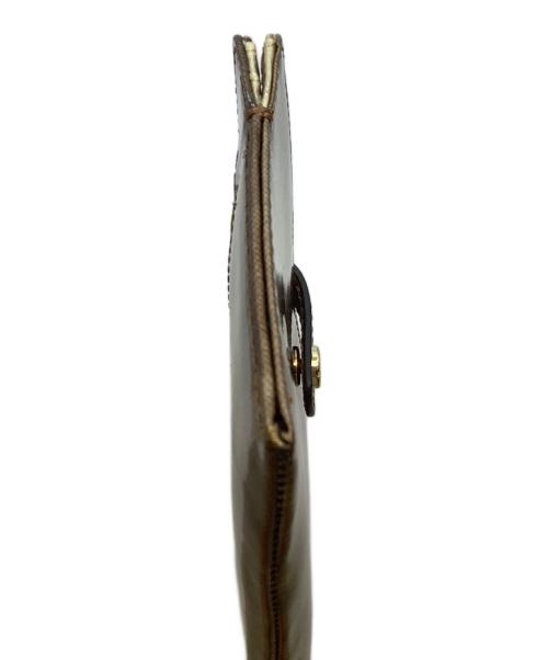 PELLE BORSA（ペレボルサ）PELLE BORSA (ペレボルサ) PELLE BORSA　コッパー×ブラウン　レオパード柄　札入れ コッパー×ブラウンの古着・服飾アイテム
