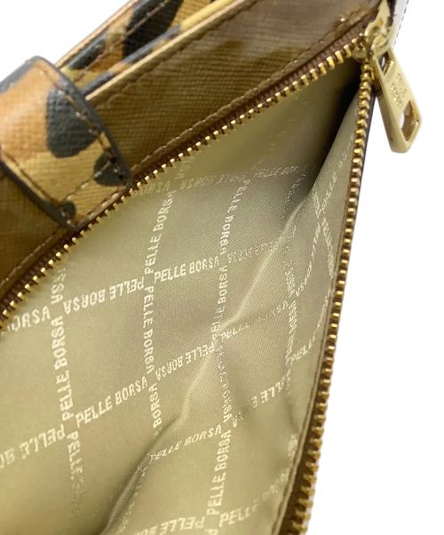 PELLE BORSA（ペレボルサ）PELLE BORSA (ペレボルサ) PELLE BORSA　コッパー×ブラウン　レオパード柄　札入れ コッパー×ブラウンの古着・服飾アイテム