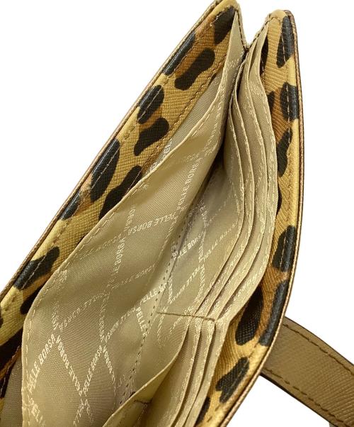 PELLE BORSA（ペレボルサ）PELLE BORSA (ペレボルサ) PELLE BORSA　コッパー×ブラウン　レオパード柄　札入れ コッパー×ブラウンの古着・服飾アイテム