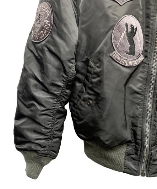 ALPHA（アルファ）ALPHA (アルファ) ALPHA　ブラック×オレンジ　リバーシブル　MA-1ジャケット ブラック×オレンジ サイズ:SIZE Mの古着・服飾アイテム