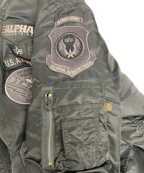 ALPHA（アルファ）ALPHA (アルファ) ALPHA　ブラック×オレンジ　リバーシブル　MA-1ジャケット ブラック×オレンジ サイズ:SIZE Mの古着・服飾アイテム