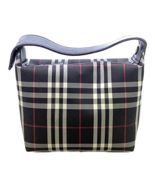 BURBERRY LONDON（バーバリーロンドン）BURBERRY LONDON (バーバリーロンドン) BURBERRY LONDON　ブラック×レッド　ノバチェック　ミニポーチ ブラック×レッドの古着・服飾アイテム