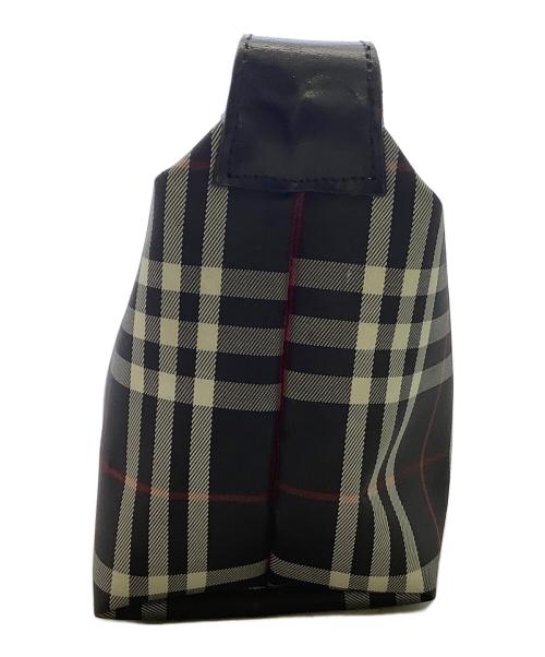 BURBERRY LONDON（バーバリーロンドン）BURBERRY LONDON (バーバリーロンドン) BURBERRY LONDON　ブラック×レッド　ノバチェック　ミニポーチ ブラック×レッドの古着・服飾アイテム