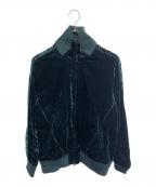 SUBLATIONSサブレーションズ）の古着「VELVET TRACK OVER JACKET　」｜グリーン