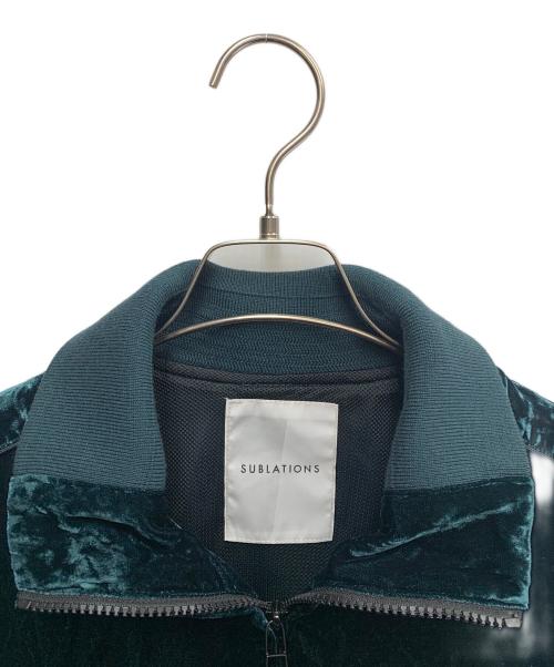 SUBLATIONS（サブレーションズ）SUBLATIONS (サブレーションズ) VELVET TRACK OVER JACKET　 グリーン サイズ:FREEの古着・服飾アイテム