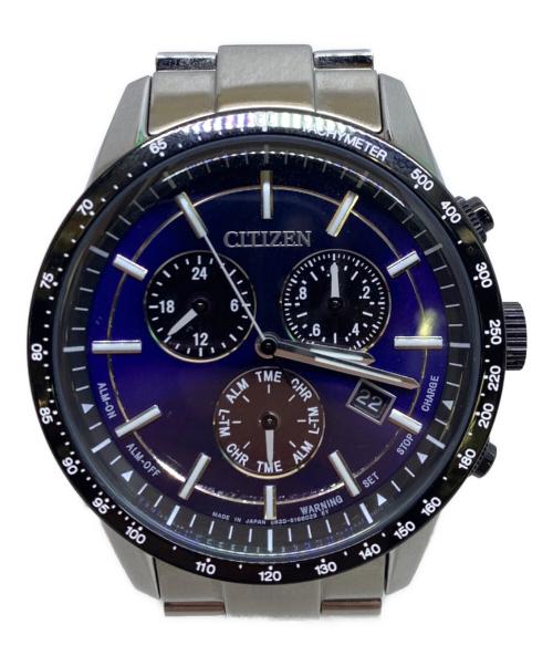 CITIZEN（シチズン）CITIZEN (シチズン) CITIZEN　ネイビー×シルバー　SSブレスレット　クロノグラフ ネイビー×シルバーの古着・服飾アイテム