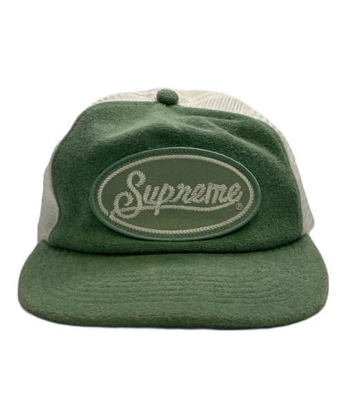 SUPREME（シュプリーム）SUPREME (シュプリーム) Supreme　Terry Mesh Back 5　グリーン×ホワイト　メッシュキャップ グリーン×ホワイトの古着・服飾アイテム