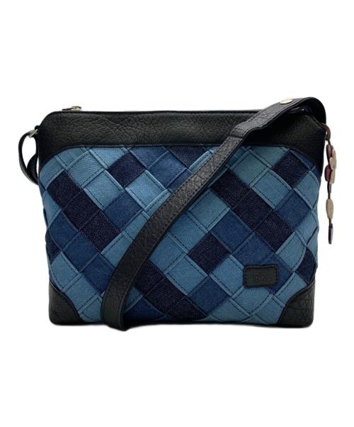 IBIZA（イビザ）IBIZA (イビザ) IBIZA　ショルダーバッグ ネイビー×ブルーの古着・服飾アイテム