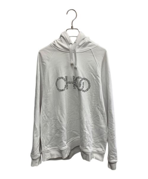 JIMMY CHOO（ジミーチュウ）JIMMY CHOO (ジミーチュウ) JIMMY CHOO　ホワイト　パーカー ホワイト サイズ:SIZE Lの古着・服飾アイテム