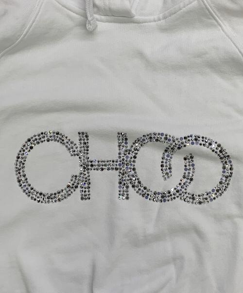 JIMMY CHOO（ジミーチュウ）JIMMY CHOO (ジミーチュウ) JIMMY CHOO　ホワイト　パーカー ホワイト サイズ:SIZE Lの古着・服飾アイテム