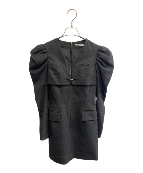 JOSE MOON（ジョゼムーン）JOSE MOON (ジョゼムーン) JOSE MOON　グレー　パワーショルダーミニドレス グレー サイズ:SIZE 36の古着・服飾アイテム