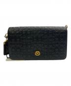 COACHコーチ）の古着「COACH　DINKY　ブラック　チェーンショルダーバッグ」｜ブラック