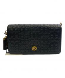 COACH（コーチ）の古着「COACH　DINKY　ブラック　チェーンショルダーバッグ」｜ブラック