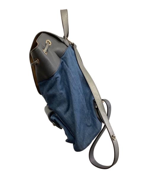 COACH（コーチ）COACH (コーチ) COACH　フローラル　ネイビー×インディゴ　デニム切替リュック ネイビー×インディゴの古着・服飾アイテム