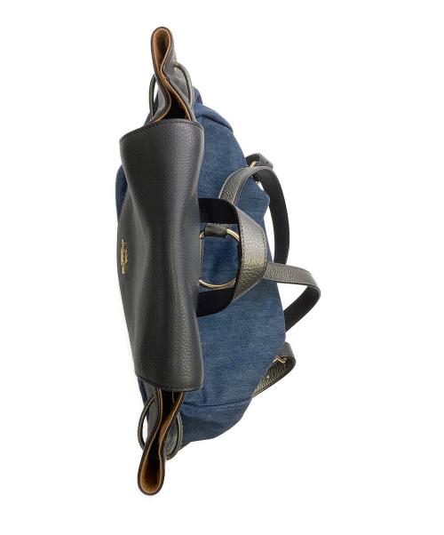 COACH（コーチ）COACH (コーチ) COACH　フローラル　ネイビー×インディゴ　デニム切替リュック ネイビー×インディゴの古着・服飾アイテム