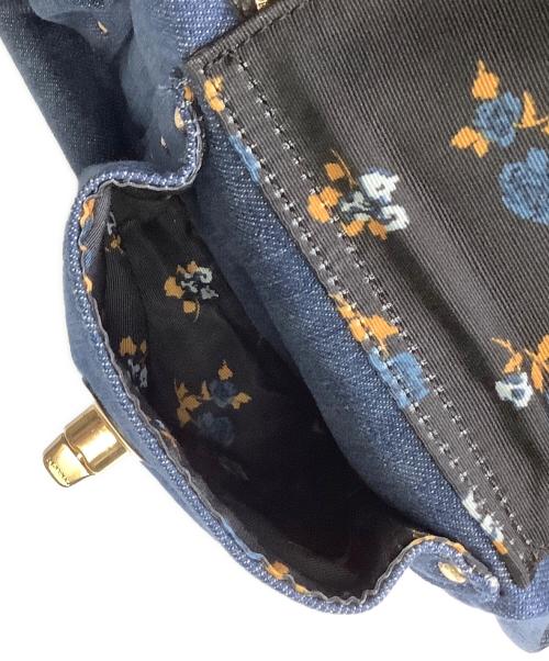 COACH（コーチ）COACH (コーチ) COACH　フローラル　ネイビー×インディゴ　デニム切替リュック ネイビー×インディゴの古着・服飾アイテム
