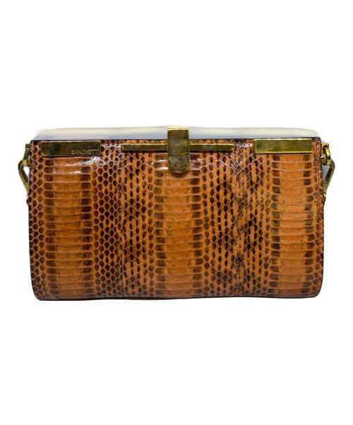 ZANCHETTI（ザンケッティー）ZANCHETTI (ザンケッティー) ZANCHETTI　MODELLO AMILETO　パイソン柄チェーンウォレット ブラウンの古着・服飾アイテム