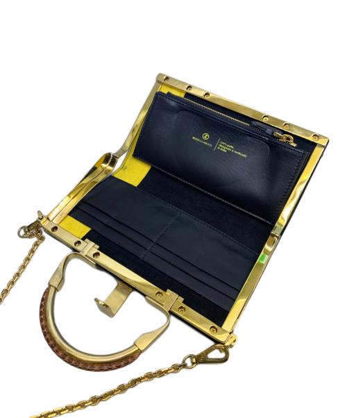 ZANCHETTI（ザンケッティー）ZANCHETTI (ザンケッティー) ZANCHETTI　MODELLO AMILETO　パイソン柄チェーンウォレット ブラウンの古着・服飾アイテム