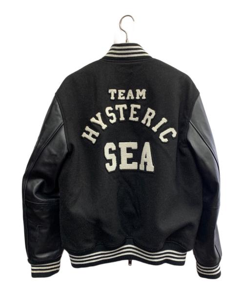 WIND AND SEA（ウィンダンシー）WIND AND SEA (ウィンダンシー) Hysteric Glamour (ヒステリックグラマー) WIND AND SEA×Hysteric Glamour　スタジャン ブラック サイズ:XLの古着・服飾アイテム