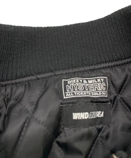 WIND AND SEA（ウィンダンシー）WIND AND SEA (ウィンダンシー) Hysteric Glamour (ヒステリックグラマー) WIND AND SEA×Hysteric Glamour　スタジャン ブラック サイズ:XLの古着・服飾アイテム