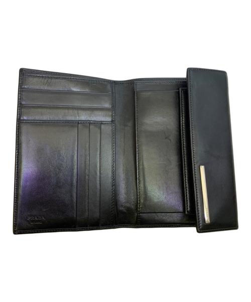 PRADA（プラダ）PRADA (プラダ) PRADA　2つ折り財布 ブラックの古着・服飾アイテム