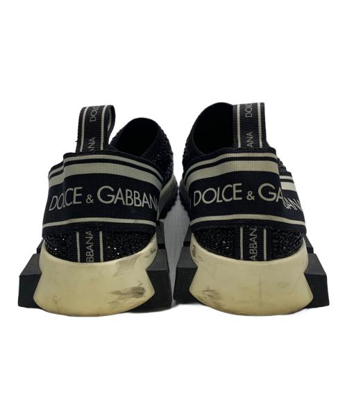 DOLCE & GABBANA（ドルチェ＆ガッバーナ）DOLCE & GABBANA (ドルチェ＆ガッバーナ) DOLCE & GABBANA　ラインストーンスニーカー ブラック×ホワイト サイズ:25.5の古着・服飾アイテム