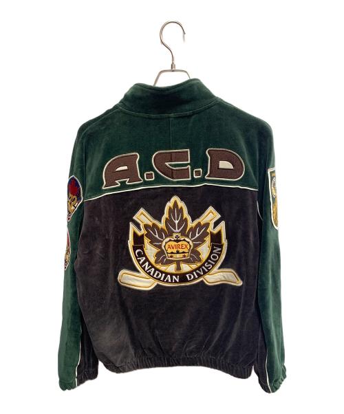 AVIREX（アヴィレックス）AVIREX (アヴィレックス) AVIREX　グレー×グリーン　50th Anniversary　ベロアセットアップ グレー×グリーン サイズ:SIZE Mの古着・服飾アイテム