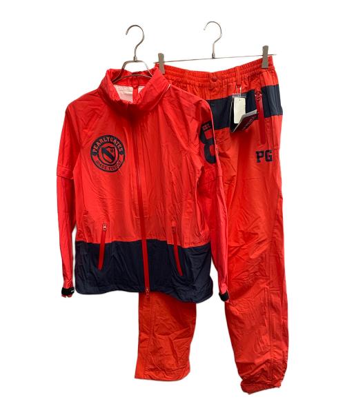 PEARLY GATES（パーリーゲイツ）PEARLY GATES (パーリーゲイツ) PEARLY GATES　レッド　レインテックゴルフウェア(セット レッド サイズ:SIZE Freeの古着・服飾アイテム