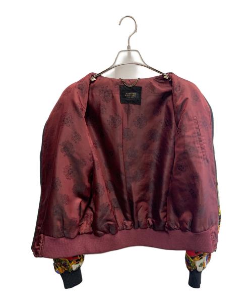 FICCE（フィッチェ）FICCE (フィッチェ) YOSHIYUKI KONISHI (ヨシユキコニシ) FICCE　YOSHIYUKI KONISHI　ブラック×イエロー　ドン小西　ケンケンスカジャン ブラック×イエロー サイズ:SIZE Freeの古着・服飾アイテム