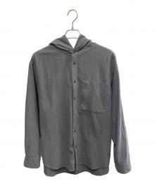 THE NORTHFACE PURPLELABEL（ザ・ノースフェイス パープルレーベル）の古着「THE NORTHFACE PURPLELABEL　グレー　Flannel Mountain Hooded Shirt　長袖シャツ」｜グレー