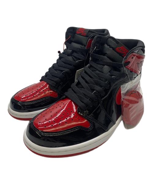 NIKE（ナイキ）NIKE (ナイキ) Air Jordan 1 High OG ブラック×レッド サイズ:27 未使用品の古着・服飾アイテム