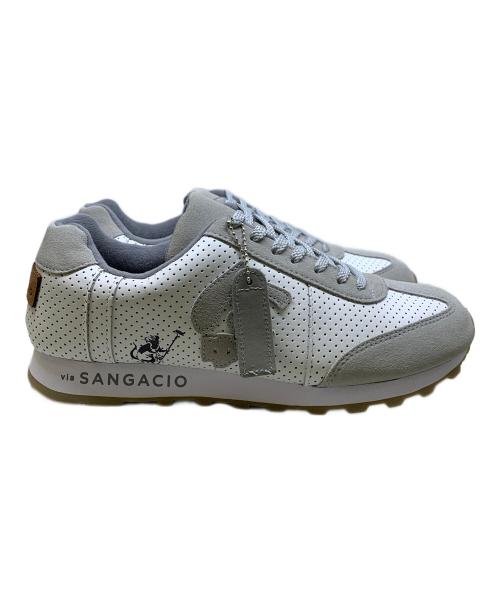 via SANGACIO（ヴィア・サンガチオ）via SANGACIO (ヴィア・サンガチオ) VIA SANGACIO　ホワイト×グレー　バンクシーコラボ　スニーカー ホワイト×グレー サイズ:SIZE 27.5cmの古着・服飾アイテム