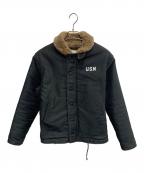 HOUSTONヒューストン）の古着「HOUSTON  ブラック デッキジャケット」｜ブラック