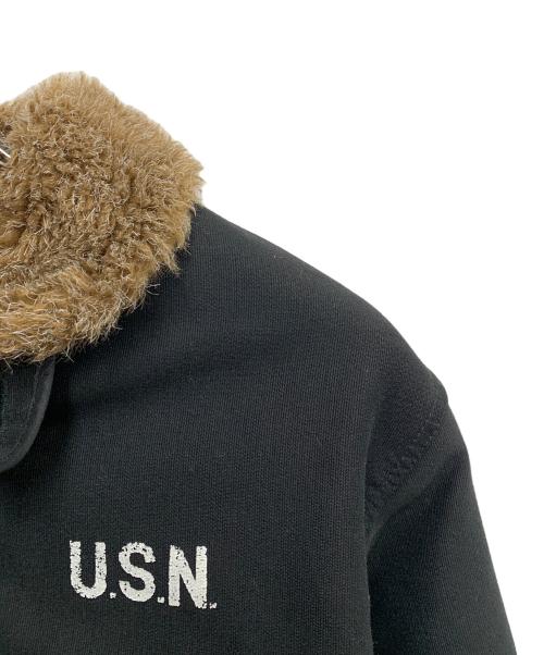 HOUSTON（ヒューストン）HOUSTON (ヒューストン) HOUSTON  ブラック デッキジャケット ブラック サイズ:SIZE 38の古着・服飾アイテム