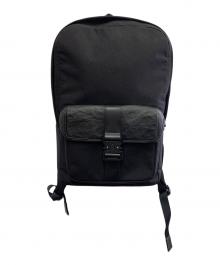 ATTITU×土屋鞄（アティテュ×ツチヤカバン）の古着「attitu　土屋鞄　	ブラック　レザー コンビスリムバックパック　リュック」｜ブラック