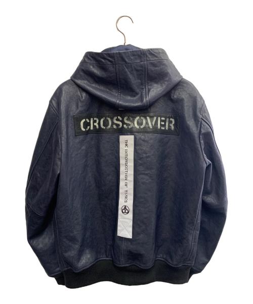 AVIREX（アヴィレックス）AVIREX (アヴィレックス) ACO CROSSOVER CWU PARKAR 24AW　レザージャケット ネイビー サイズ:XLの古着・服飾アイテム