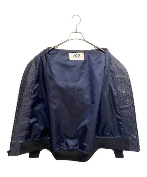 AVIREX（アヴィレックス）AVIREX (アヴィレックス) ACO CROSSOVER CWU PARKAR 24AW　レザージャケット ネイビー サイズ:XLの古着・服飾アイテム