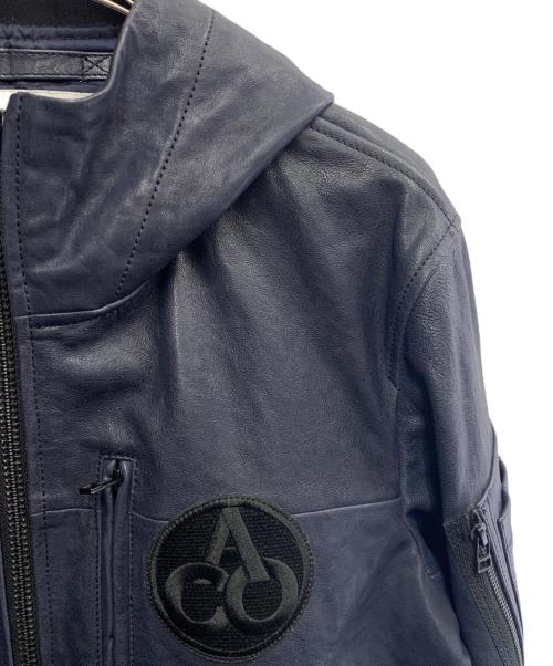 AVIREX（アヴィレックス）AVIREX (アヴィレックス) ACO CROSSOVER CWU PARKAR 24AW　レザージャケット ネイビー サイズ:XLの古着・服飾アイテム