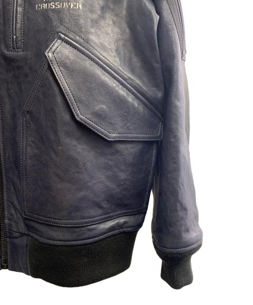 AVIREX（アヴィレックス）AVIREX (アヴィレックス) ACO CROSSOVER CWU PARKAR 24AW　レザージャケット ネイビー サイズ:XLの古着・服飾アイテム