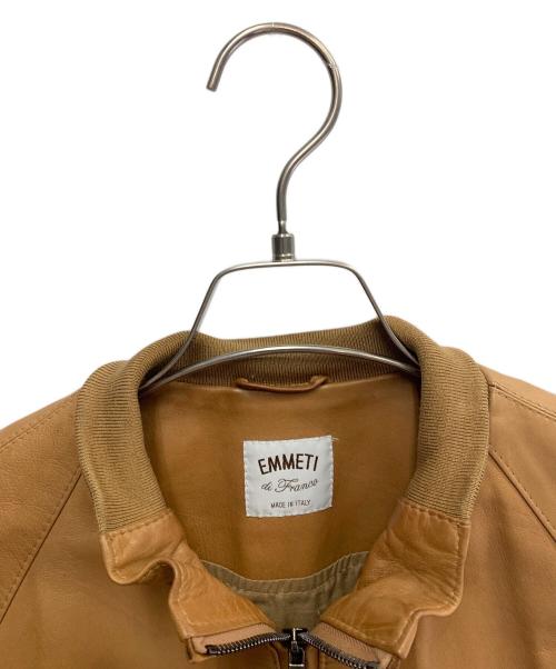 EMMETI（エンメティ）EMMETI (エンメティ) EMMETI　ブラウン　ラムレザージャケット ブラウン サイズ:SIZE 46の古着・服飾アイテム