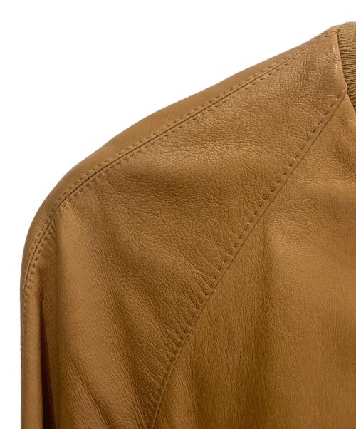 EMMETI（エンメティ）EMMETI (エンメティ) EMMETI　ブラウン　ラムレザージャケット ブラウン サイズ:SIZE 46の古着・服飾アイテム