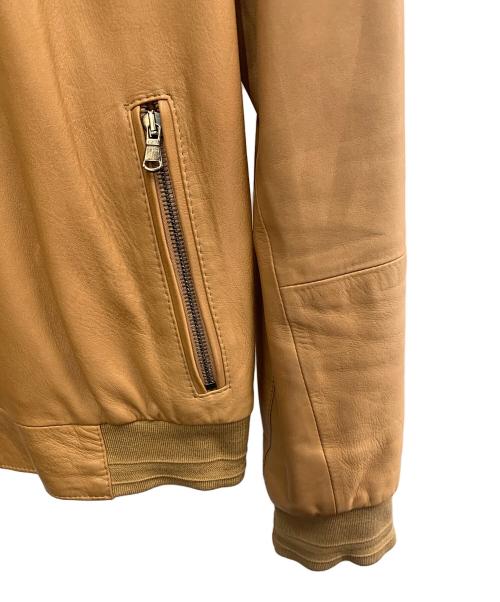 EMMETI（エンメティ）EMMETI (エンメティ) EMMETI　ブラウン　ラムレザージャケット ブラウン サイズ:SIZE 46の古着・服飾アイテム