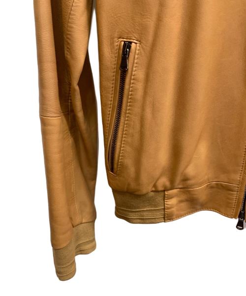 EMMETI（エンメティ）EMMETI (エンメティ) EMMETI　ブラウン　ラムレザージャケット ブラウン サイズ:SIZE 46の古着・服飾アイテム