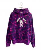 A BATHING APE×UNDEFEATEDアベイシングエイプ×アンディフィーテッド）の古着「A BATHING APE×UNDEFEATED　パーカー」｜パープル