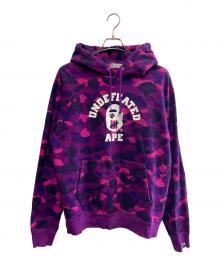 A BATHING APE×UNDEFEATED（アベイシングエイプ×アンディフィーテッド）の古着「A BATHING APE×UNDEFEATED　パーカー」｜パープル